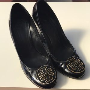 Tory Burch Patent Leather Wedges